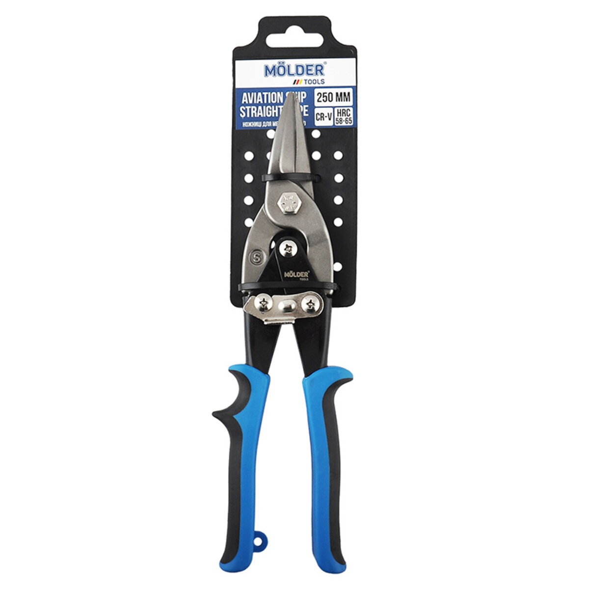 Ножиці Molder по металу прямі 60Cr-V 250мм, двокомпонентна ручка (MT49225) дивитися фото №1