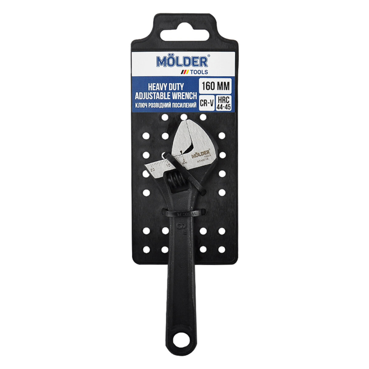 Ключ разводной Molder усиленный Cr-V 160мм, макс.диаметр 19мм (MT48016) смотреть фото №1