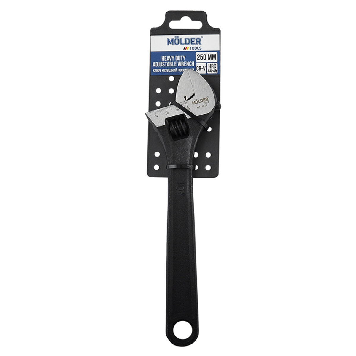 Ключ разводной Molder усиленный Cr-V 250мм, макс.диаметр 29мм (MT48025) смотреть фото №1