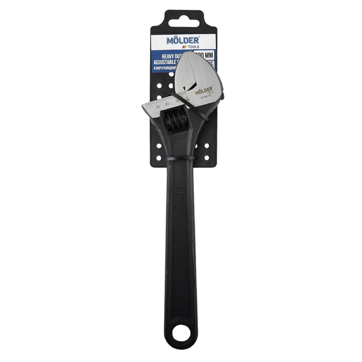 Ключ разводной Molder усиленный Cr-V 300мм, макс.диаметр 33мм (MT48030) смотреть фото №1