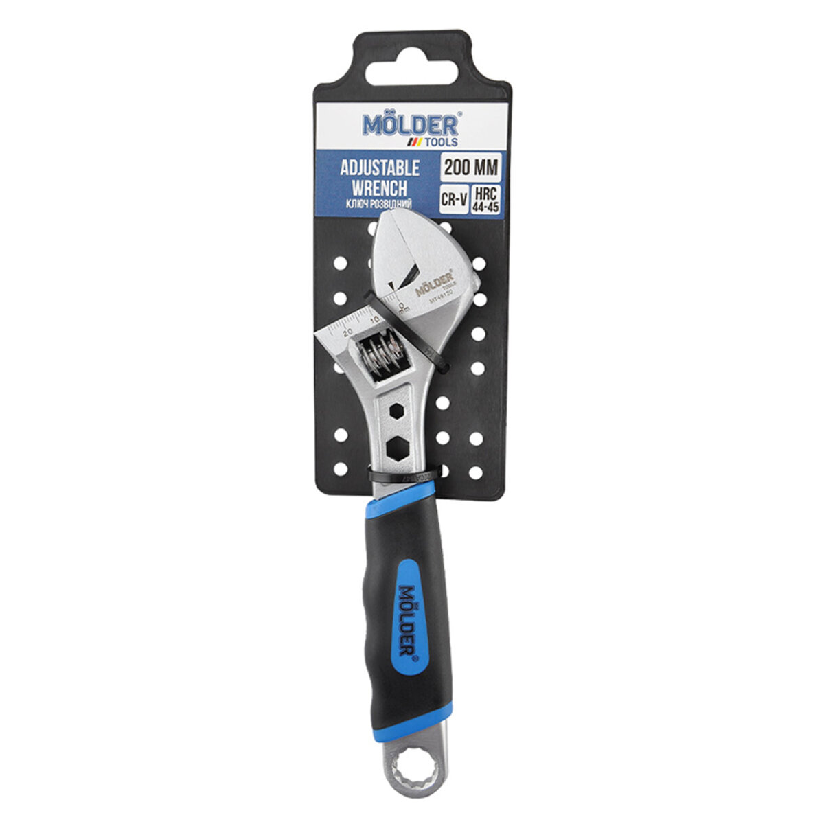 Ключ разводной Molder Cr-V 200мм, макс.диаметр 24мм (MT48120) смотреть фото №1