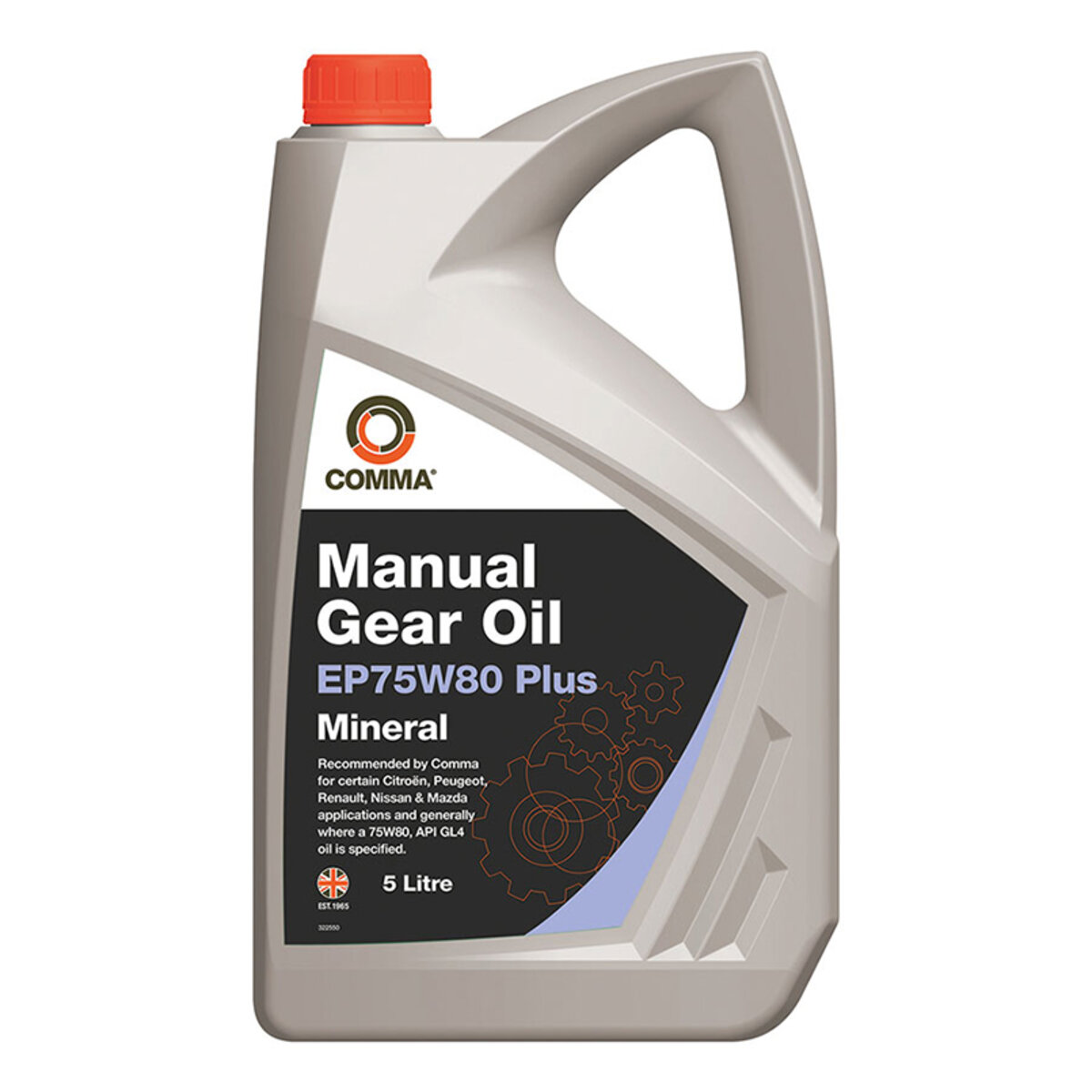 Трансмісійне масло Comma GEAR OIL EP75W-80 PLUS 5л (EP75W80P5L) дивитися фото №1