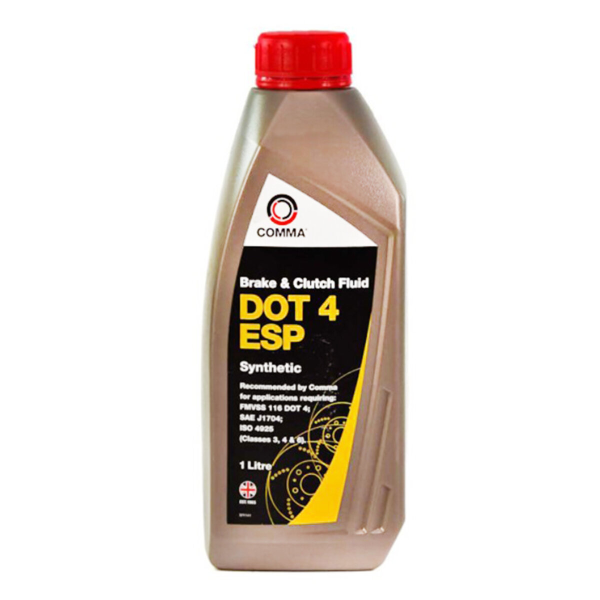 Гальмівна рідина Comma DOT 4 ESP BRAKE FLUID 1л (BF4ESP1L) дивитися фото №1