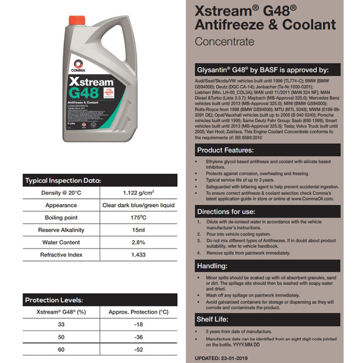 Антифриз концентрат Comma Xstream G48 AF CONC 20л (XSG20L) дивитися фото №2