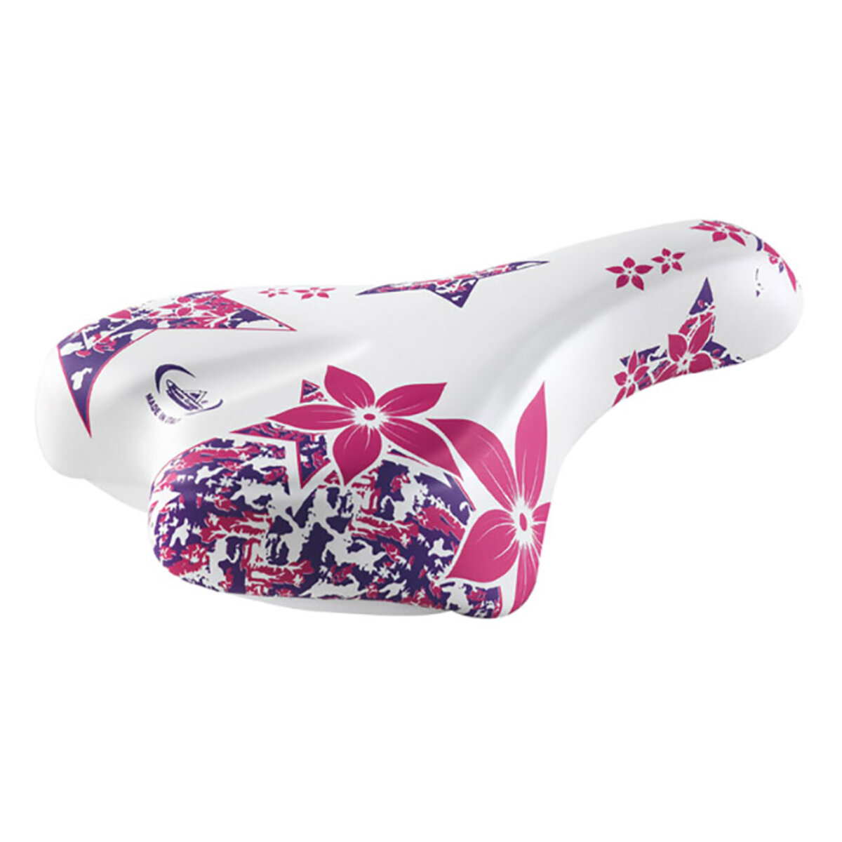 Сідло велосипедне Selle Monte Grappa Junior OK-GO, біло-рожеве (SMG-09959) дивитися фото №1