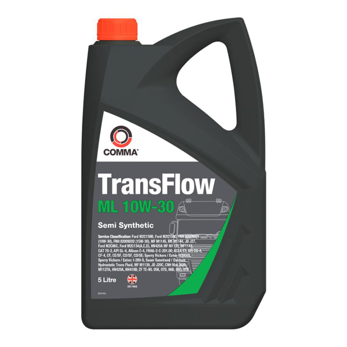 Моторне масло Comma TRANSFLOW ML 10W-30 5л (TFML5L) дивитися фото №1