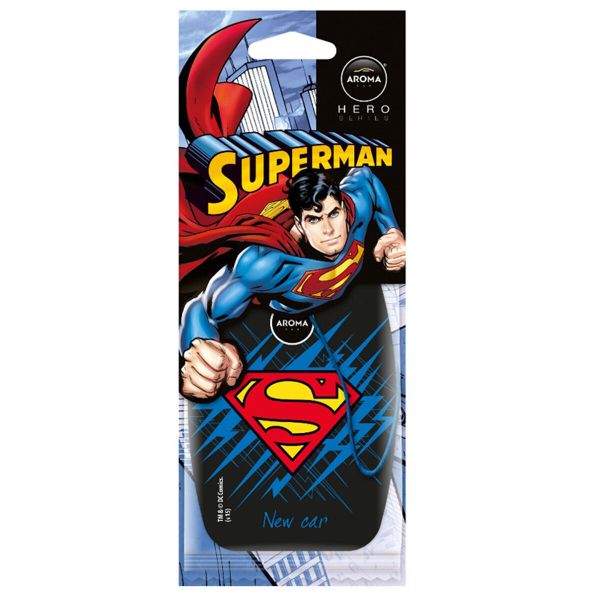 Автомобільний Ароматизатор Aroma Car Superman New Car сухий (92770) | Аромат: Нова машина дивитися фото №1