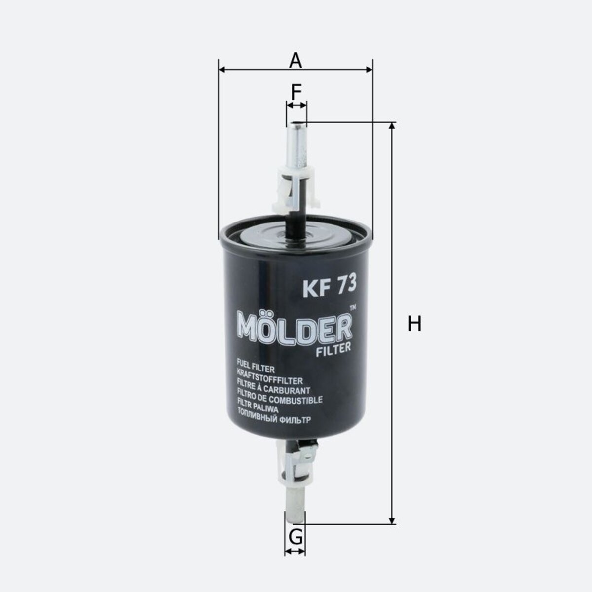 Фільтр паливний Molder Filter KF 73 (WF8101, KL83, WK512) (KF73) дивитися фото №3