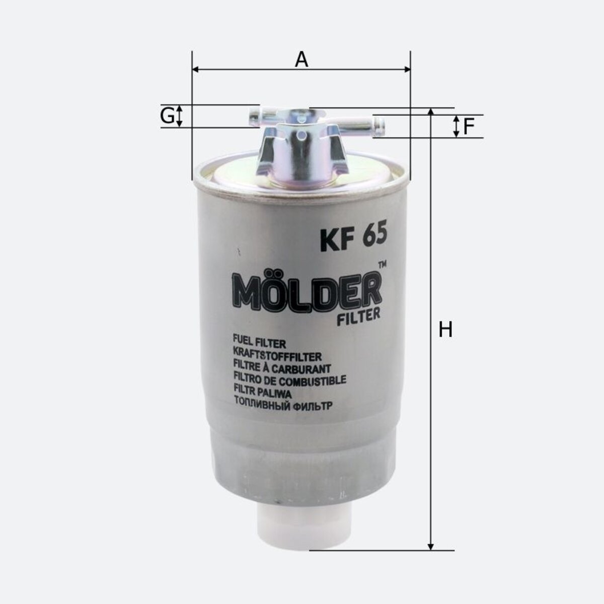 Фільтр паливний Molder Filter KF65 (WF8045, KL75, WK8424) (KF65) дивитися фото №3