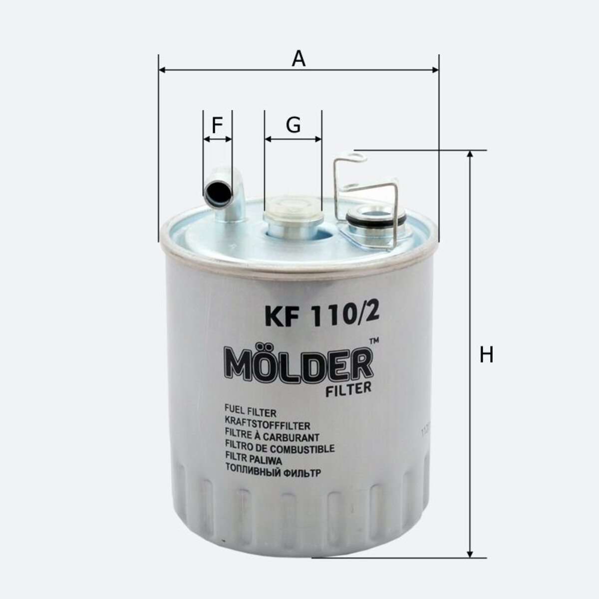 Фільтр паливний Molder Filter KF 110/2 (WF8239, KL100/2, WK84213) (KF110/2) дивитися фото №3