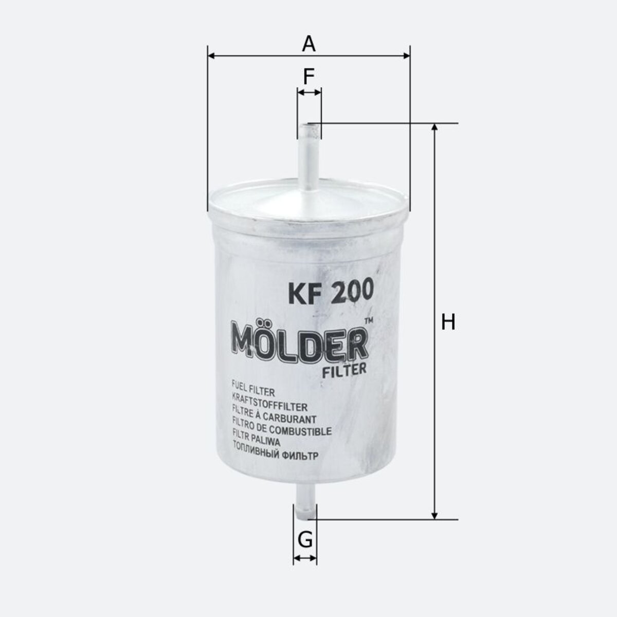 Фільтр паливний Molder Filter KF 200 (WF8040, KL2, WK830) (KF200) дивитися фото №3