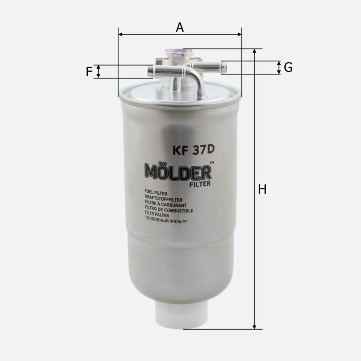 Фільтр паливний Molder Filter KF 37D (WF8046, KL147D, WK8533X) (KF37D) дивитися фото №3