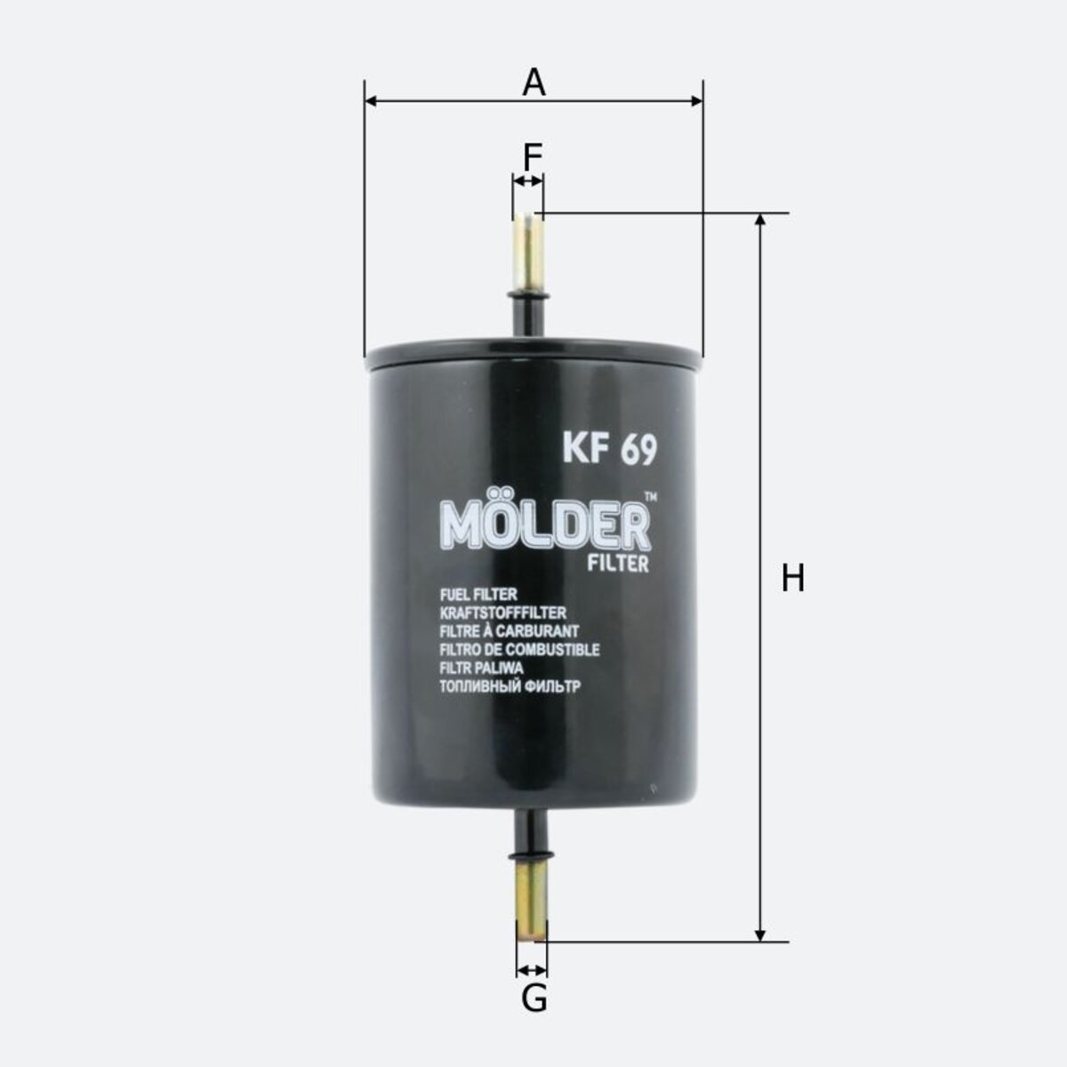 Фільтр паливний Molder Filter KF 69 (WF8041, KL79, WK7301) (KF69) дивитися фото №3