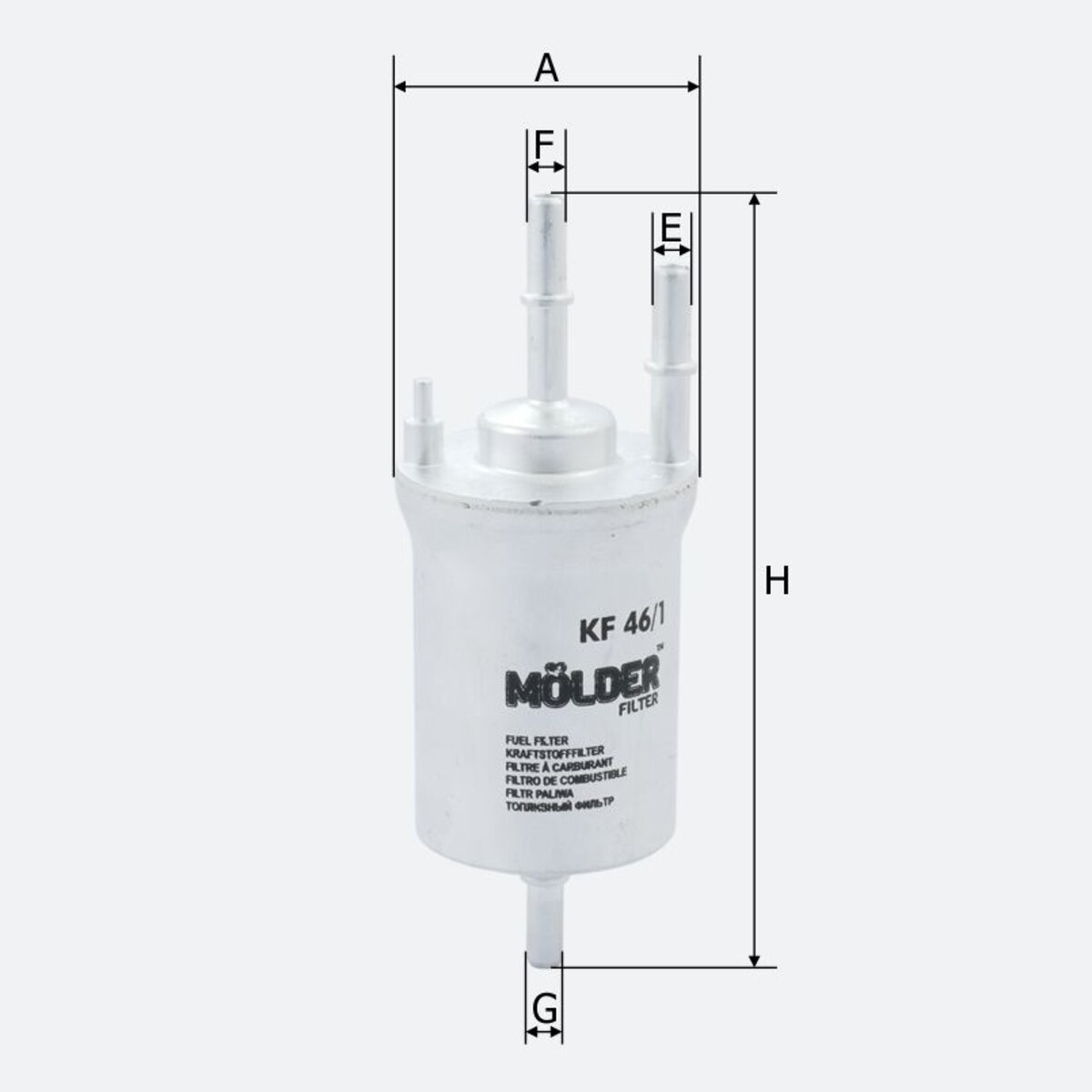 Фільтр паливний Molder Filter KF 46/1 (WF8311, KL156/1, WK59X) (KF46/1) дивитися фото №3