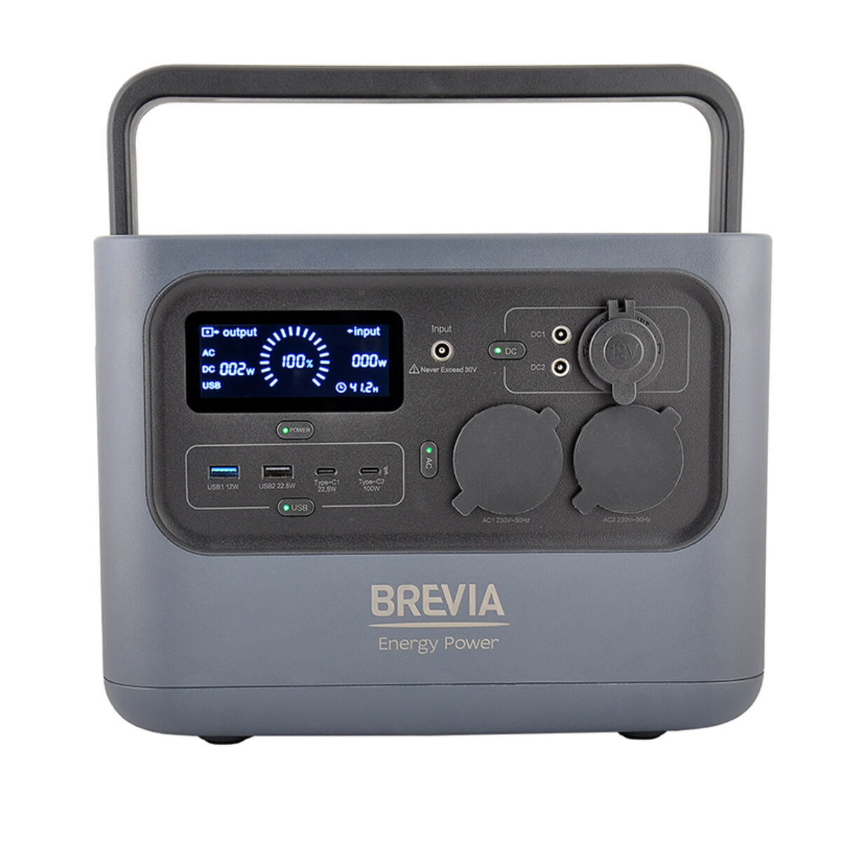 Портативна зарядна станція Brevia ePower600 540Wh (40600EP) дивитися фото №7