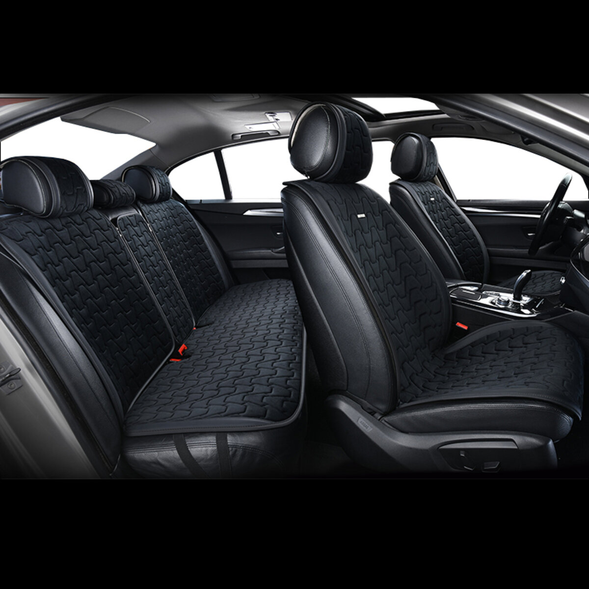 Комплект преміум накидок для сидінь BELTEX Chicago, black (BX85100) дивитися фото №8