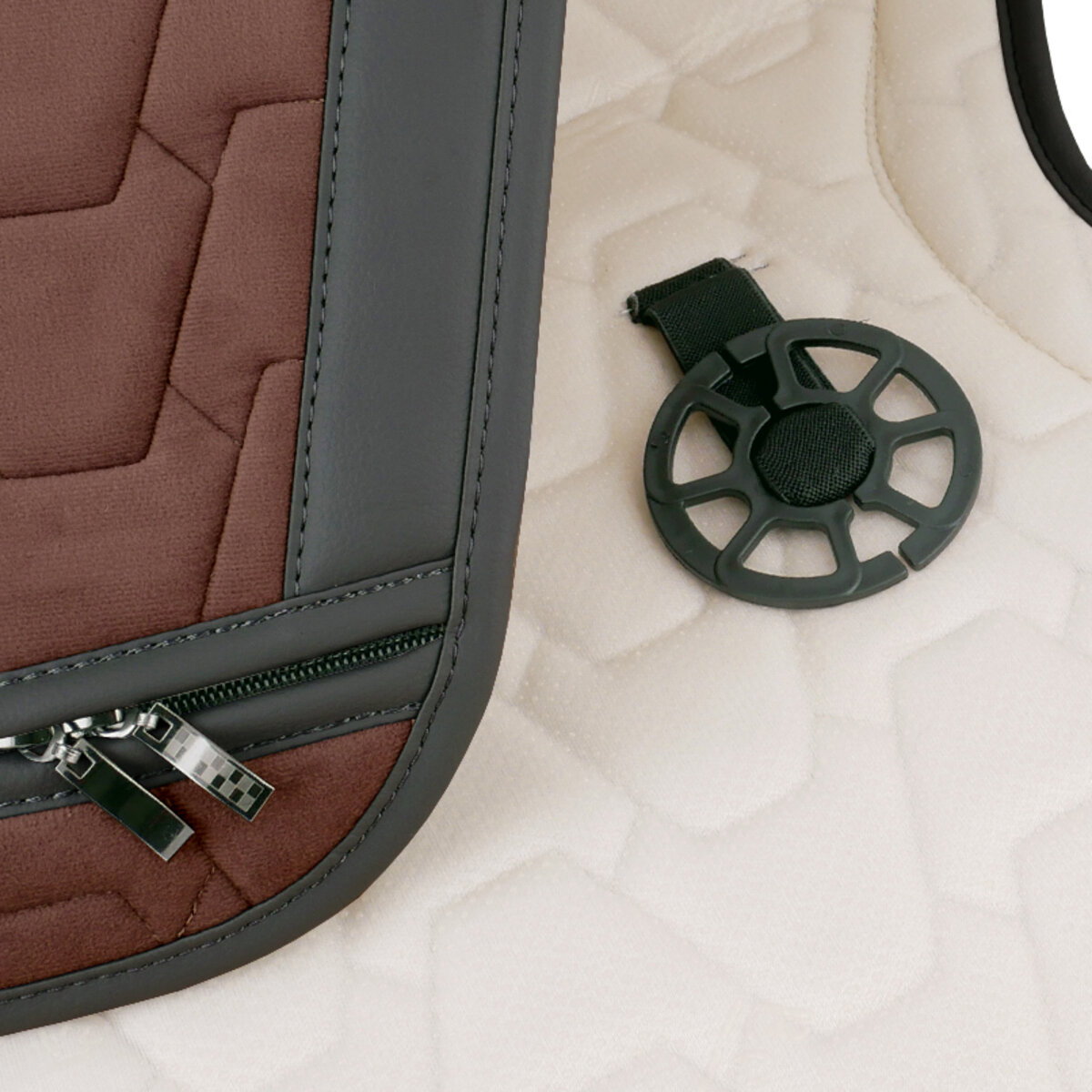 Комплект преміум накидок для сидінь BELTEX Chicago, black-coffee (BX85120) дивитися фото №4