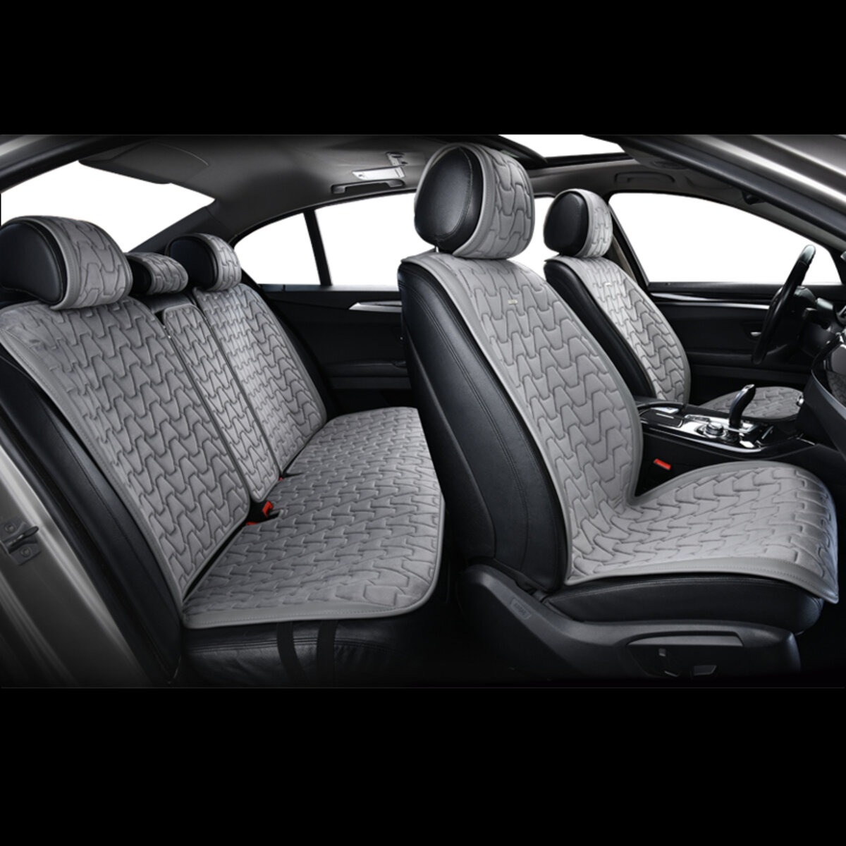 Комплект преміум накидок для сидінь BELTEX Chicago, grey (BX85200) дивитися фото №8