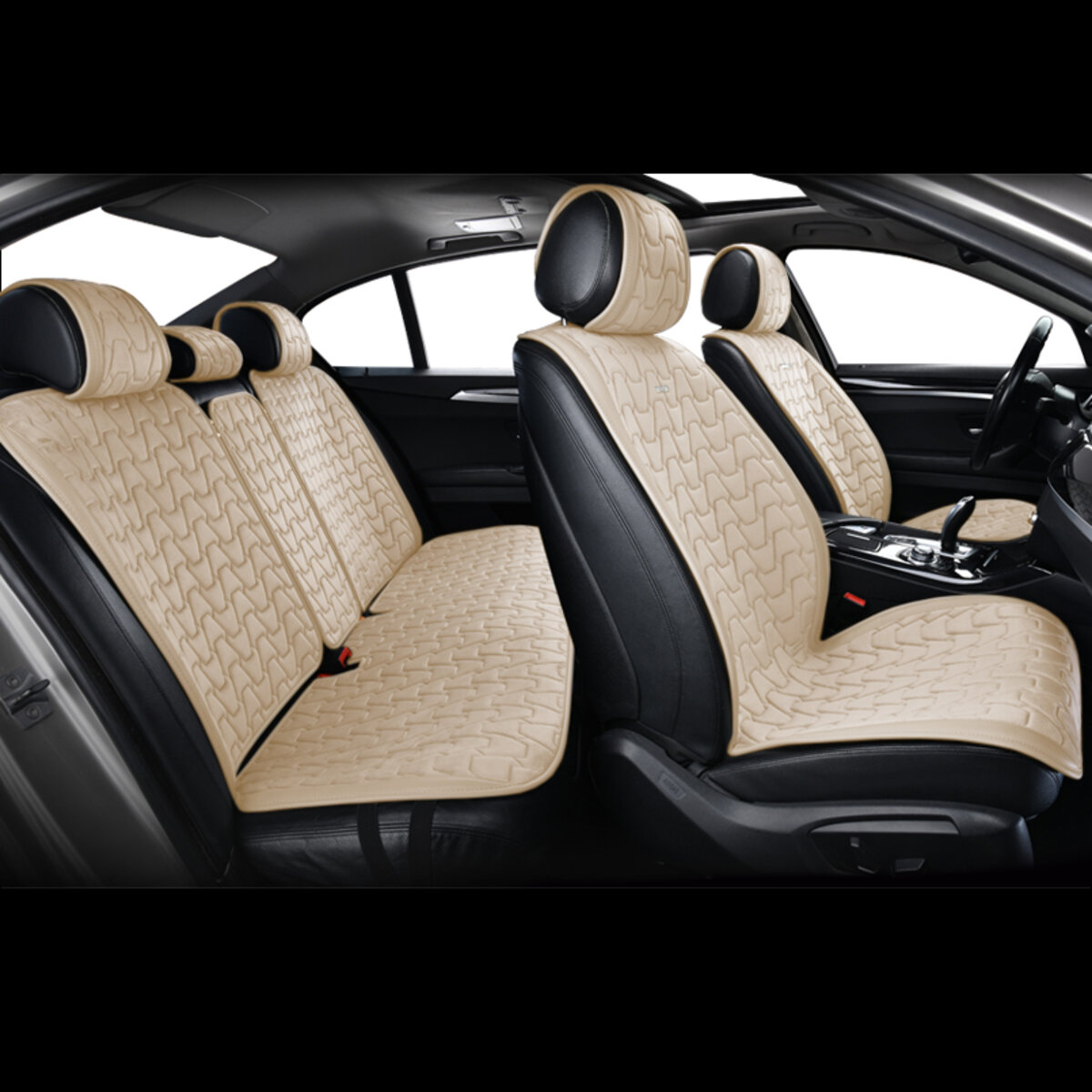 Комплект преміум накидок для сидінь BELTEX Chicago, biege (BX85500) дивитися фото №8