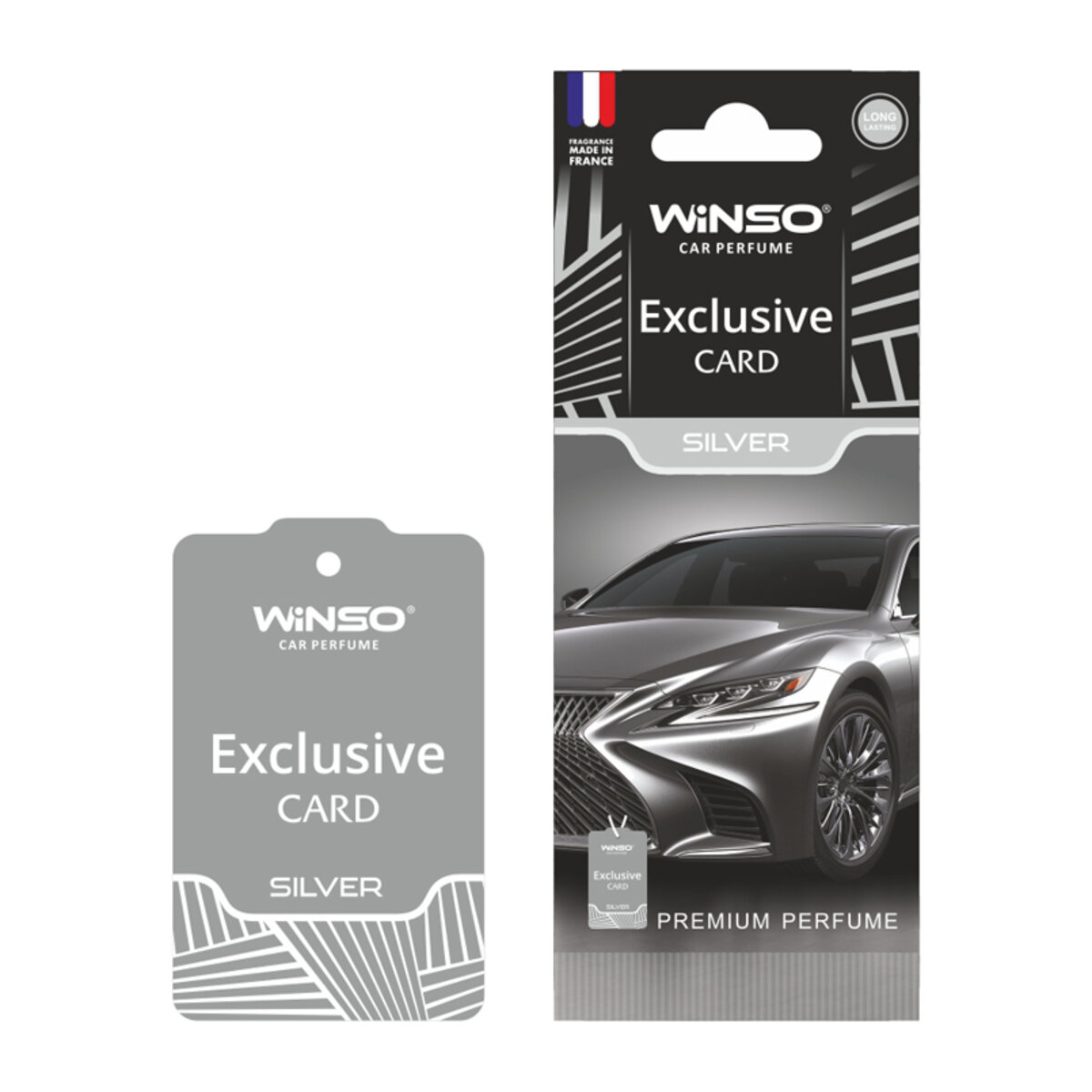 Автомобільний Ароматизатор Winso Card Exclusive Silver сухий (533170) | Аромат: Парфуми дивитися фото №1