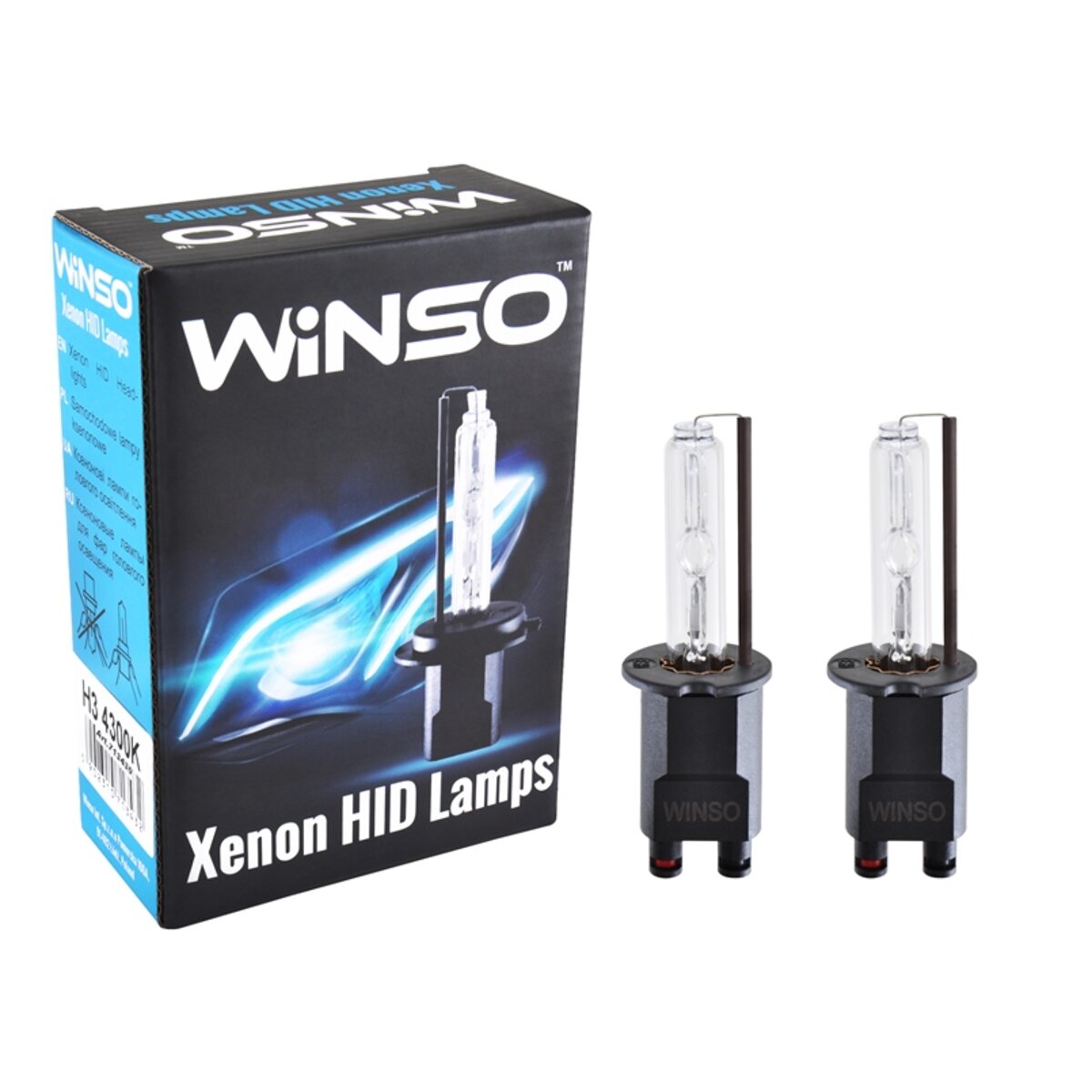 Ксенонова лампа Winso H3 4300K, 85V, 35W PK22s KET, 2шт (713430) дивитися фото №1