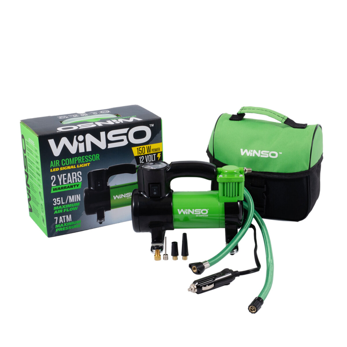 Компресор автомобільний Winso 7 Атм 35 л/хв 170 Вт (128000) дивитися фото №4