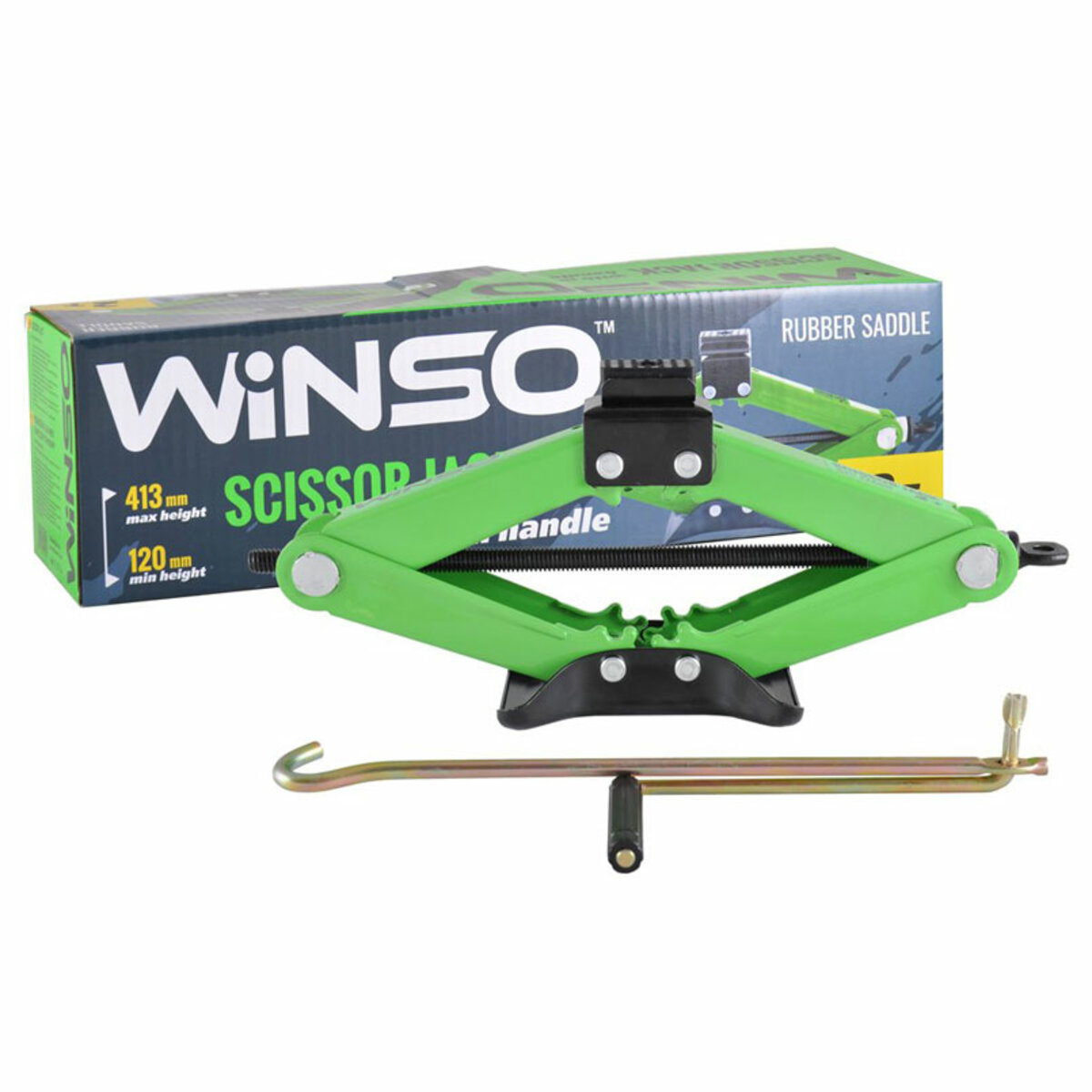 Домкрат ромбовий Winso 2т 120-413мм 122100 (122100) дивитися фото №2