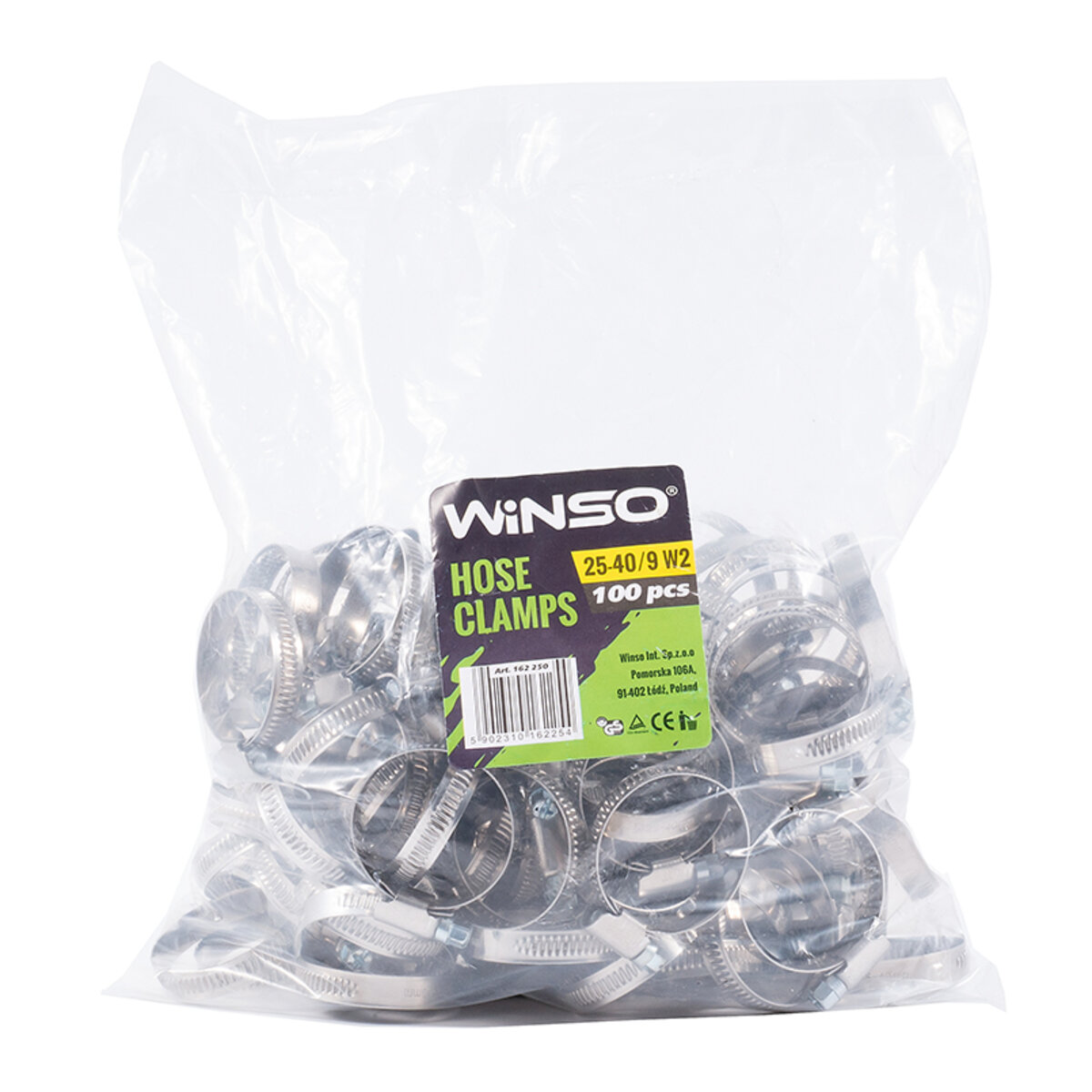 Хомути Winso 25-40/W2, 9мм, 100шт (162250) дивитися фото №1