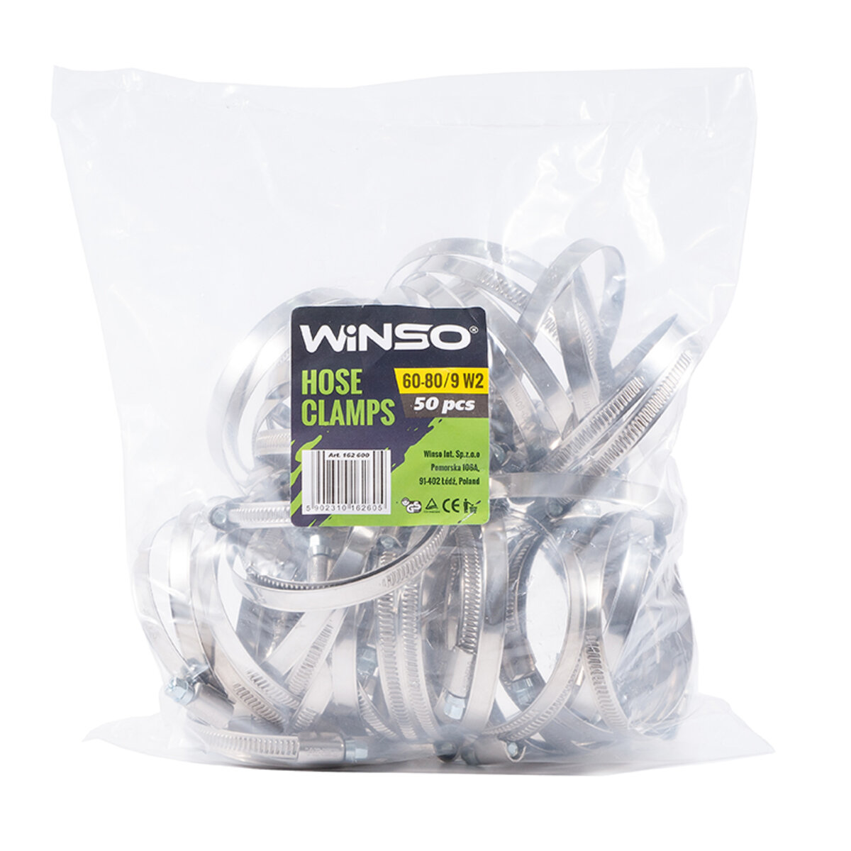 Хомути Winso 60-80/W2, 9мм, 50шт (162600) дивитися фото №1