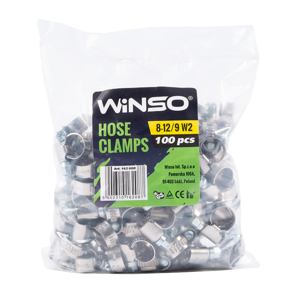Хомути Winso 8-12/W2, 9мм, 100шт (162080) дивитися фото №1