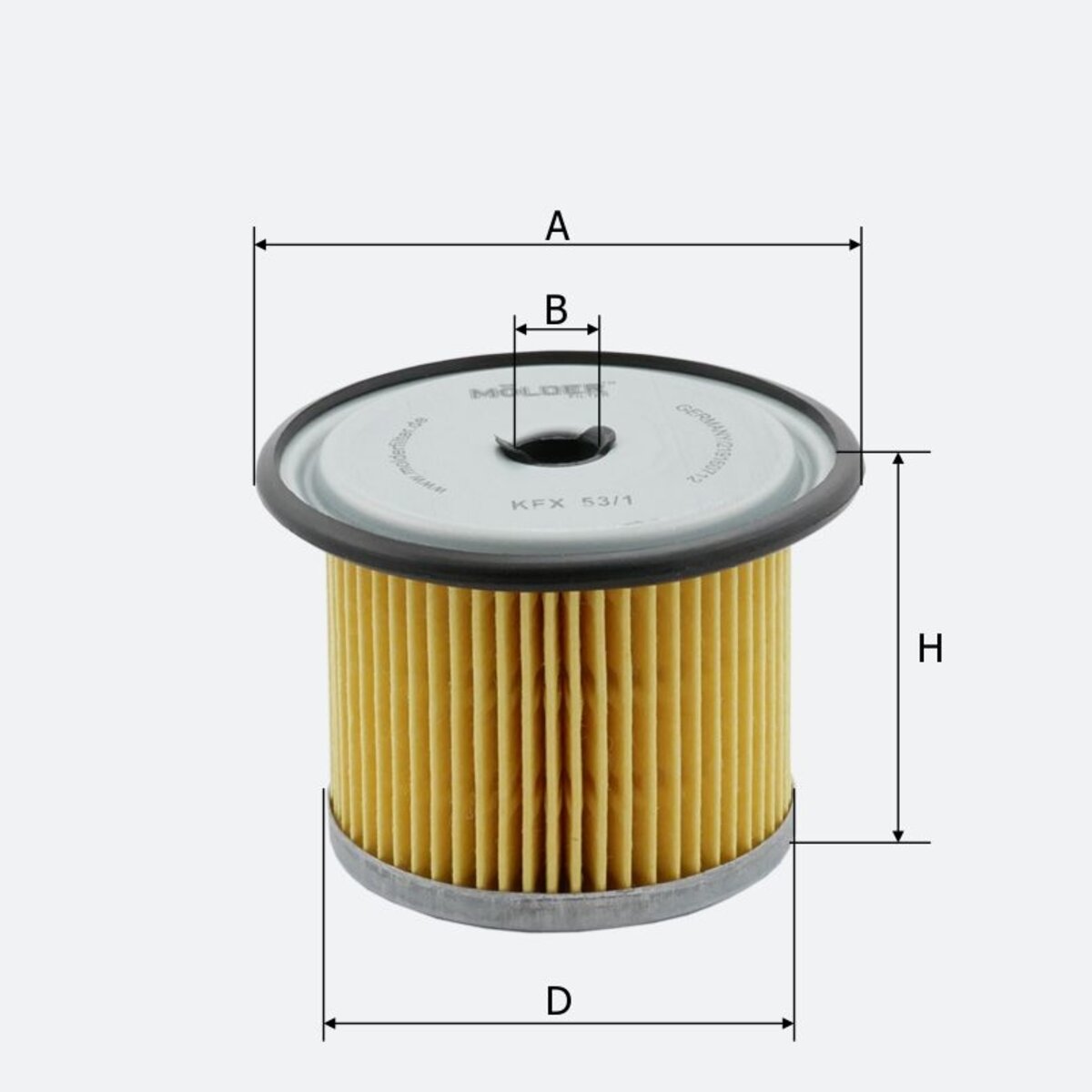 Фільтр паливний Molder Filter KFX 53/1 (WF8021, KX63/1, P716) (KFX53/1) дивитися фото №3