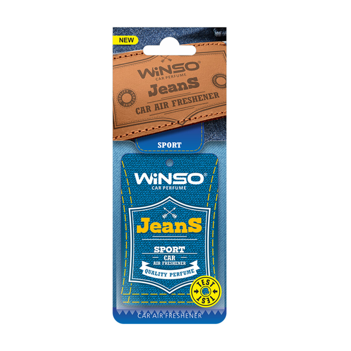 Автомобільний Освіжувач повітря WINSO Jeans, целюлозний ароматизатор, Sport (537570) | Аромат: Свіжість дивитися фото №1