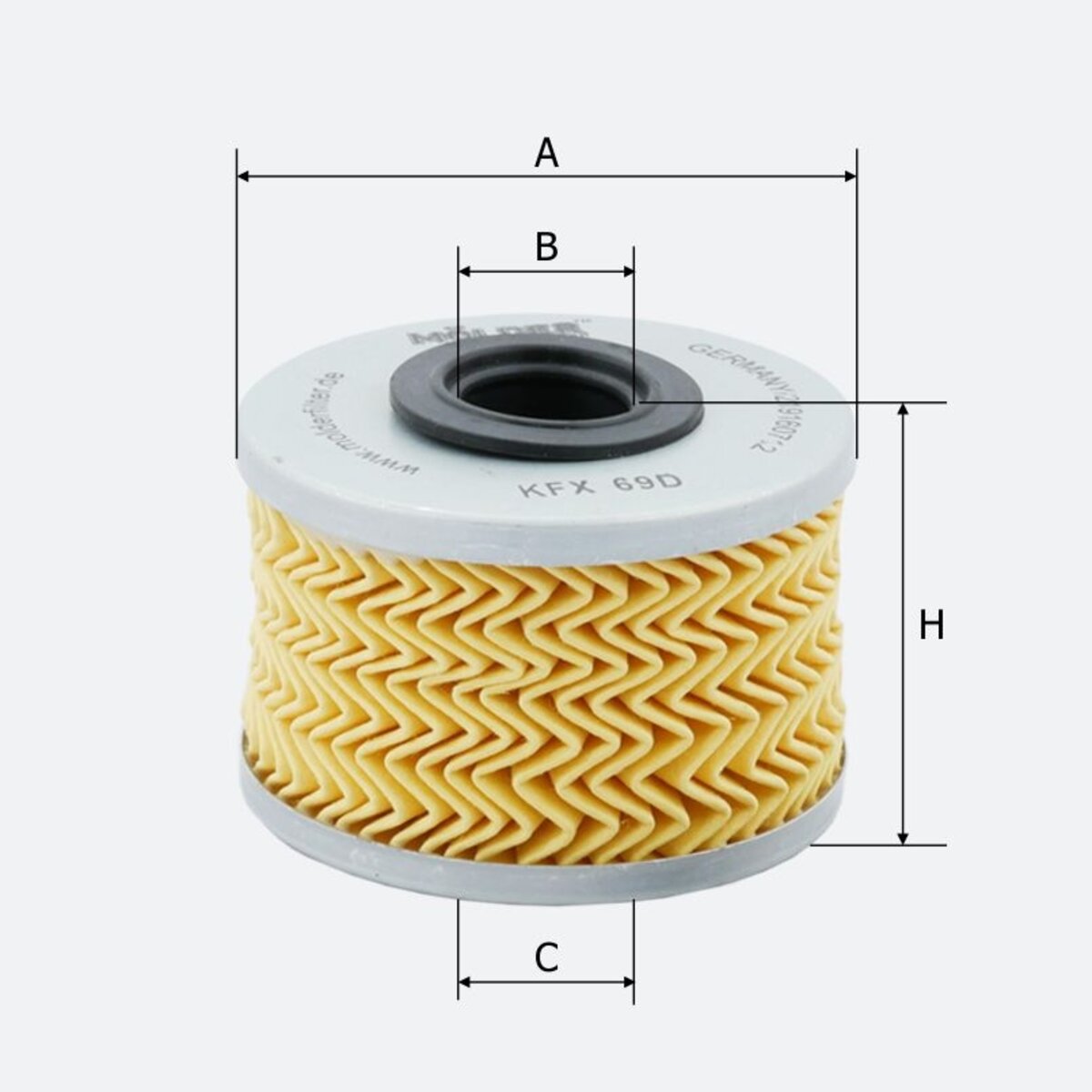 Фільтр паливний Molder Filter KFX 69D (WF8014, KX79D, P7161X) (KFX69D) дивитися фото №3