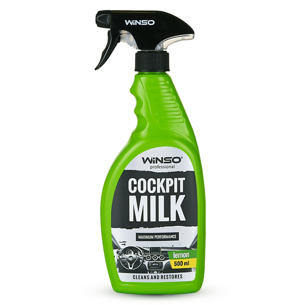 Поліроль-молочко для панелі приладів Winso Cockpit Milk Lemon, 500мл (810610) дивитися фото №1