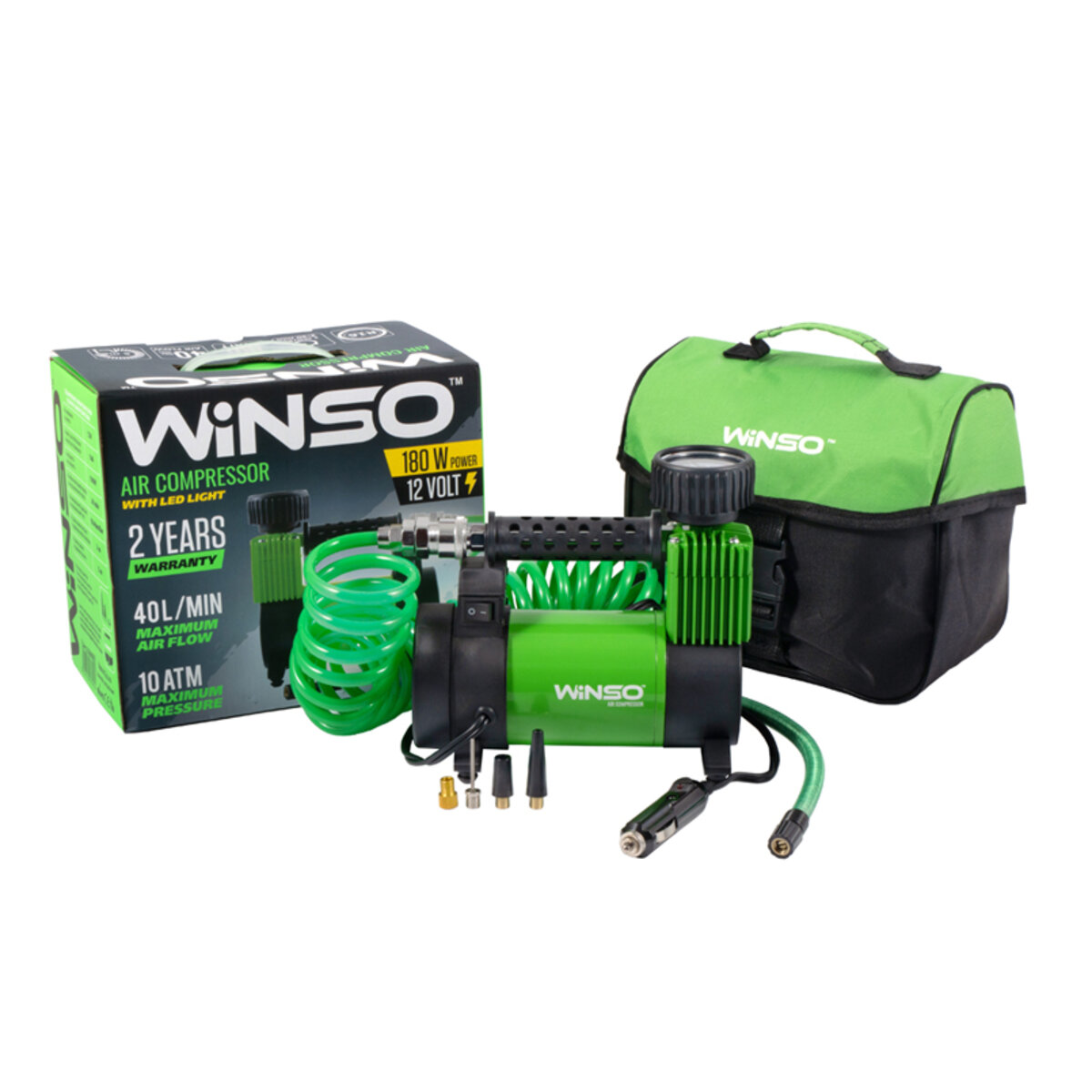 Компресор автомобільний Winso, LED-ліхтар 132000 (132000) дивитися фото №3