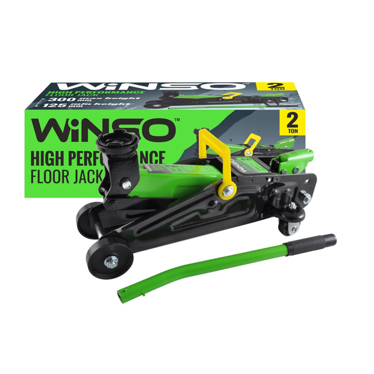 Домкрат гідравлічний (підкатний) Winso 191200, 2т (картон. упак.) (191200) дивитися фото №1