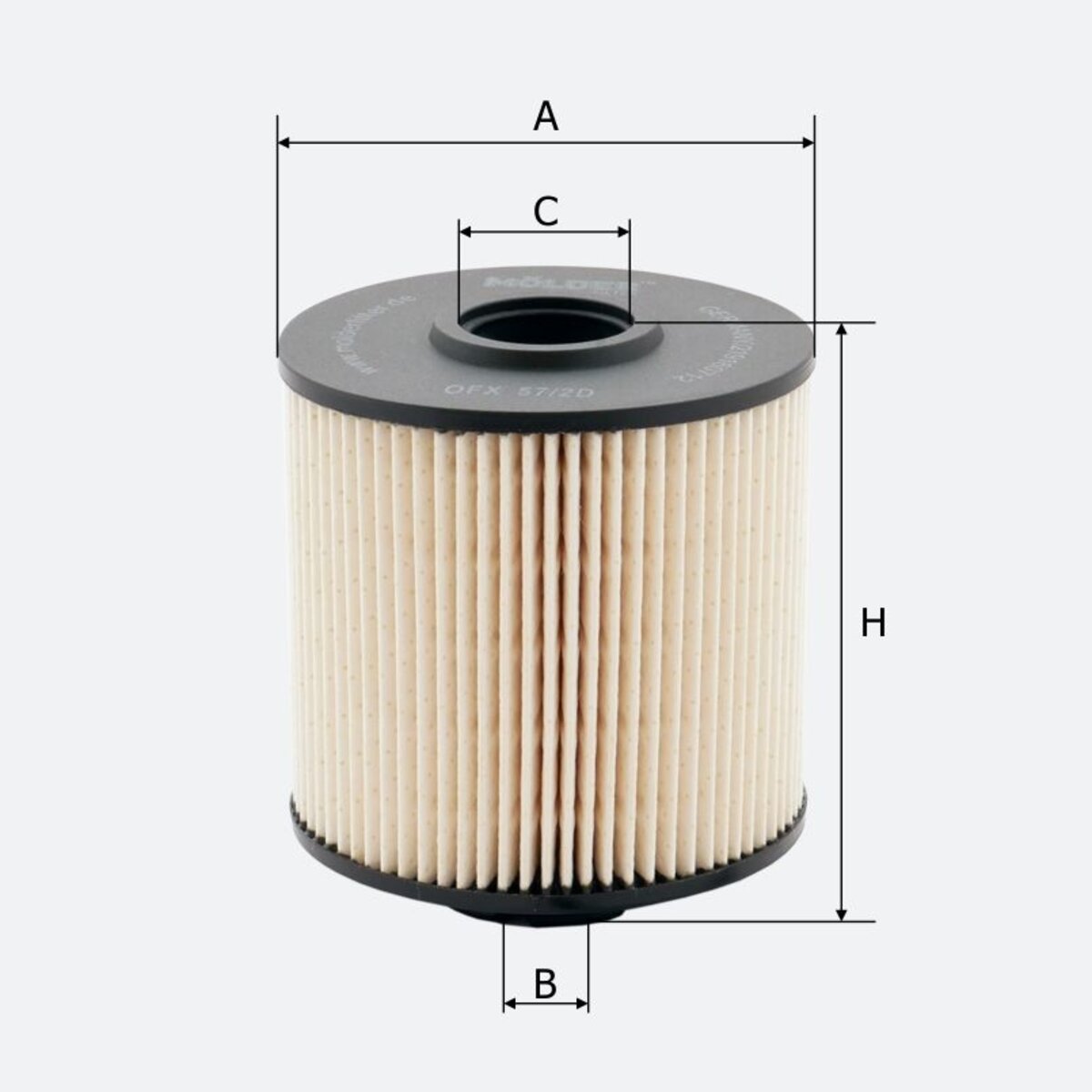 Фільтр паливний Molder Filter KFX 57/2D (95021E, KX67/2DEco, PU10461X) (KFX57/2D) дивитися фото №3
