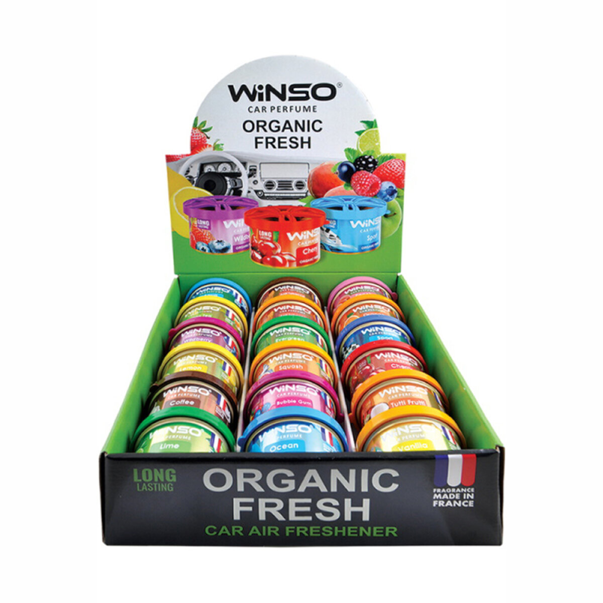 Ароматизатор Winso Organic Fresh MIX №1, 40г гелевий (500028) дивитися фото №1