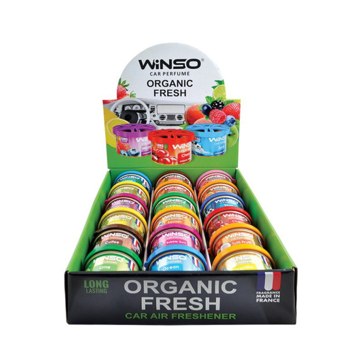 Ароматизатор Winso Organic Fresh MIX №2, 40г 18шт гелевий (500031) дивитися фото №1