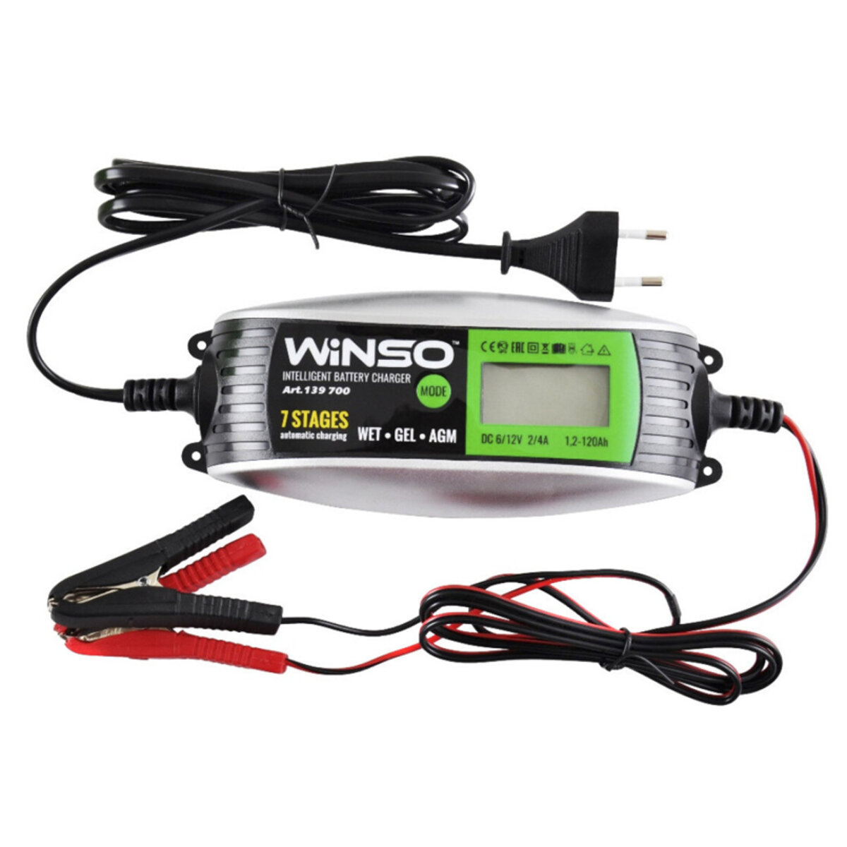 Зарядний пристрій АКБ Winso 6/12V, 4А (139700) дивитися фото №2