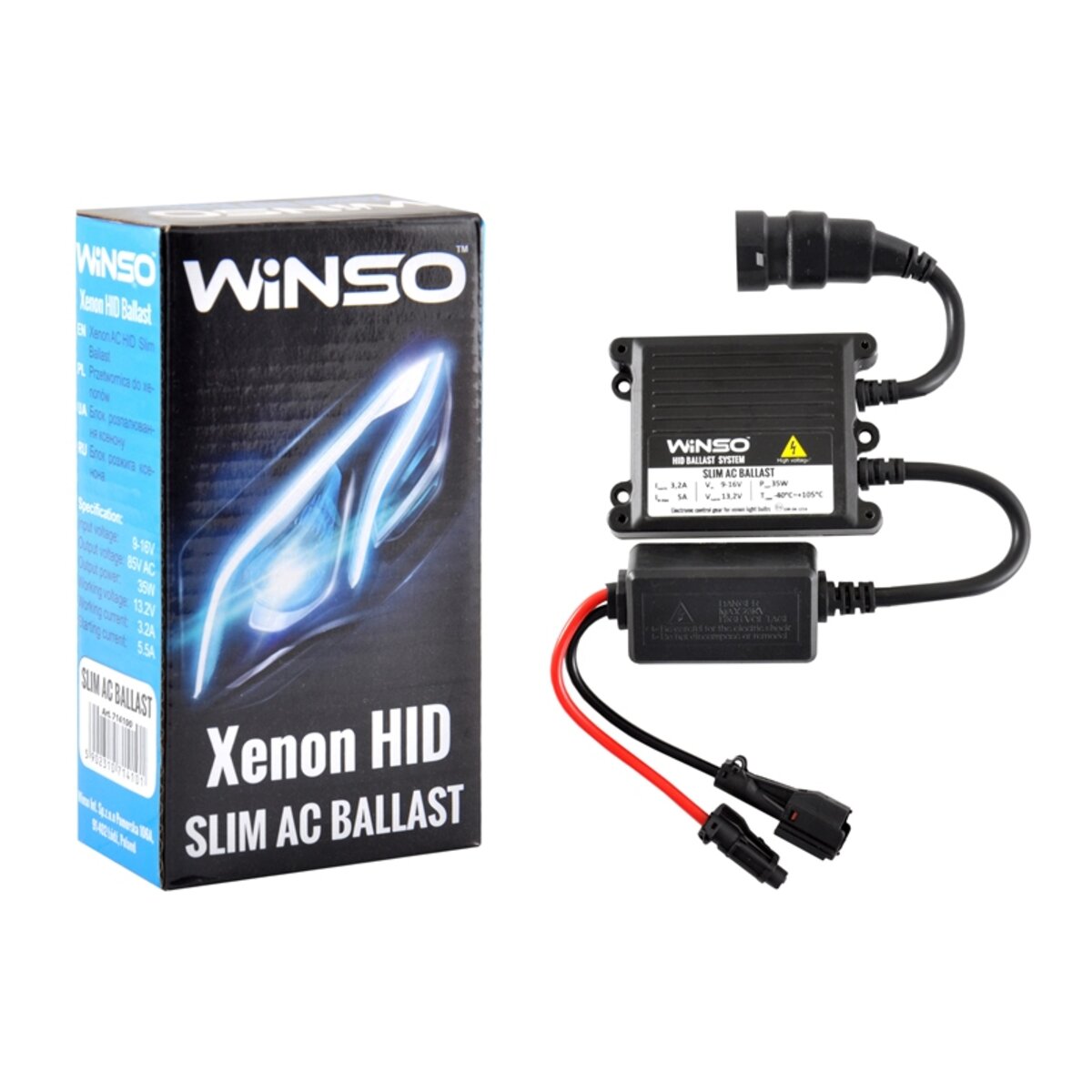 Блоки розпалювання Winso Slim AC Ballast, 12V, 35W, KET (714100) дивитися фото №1