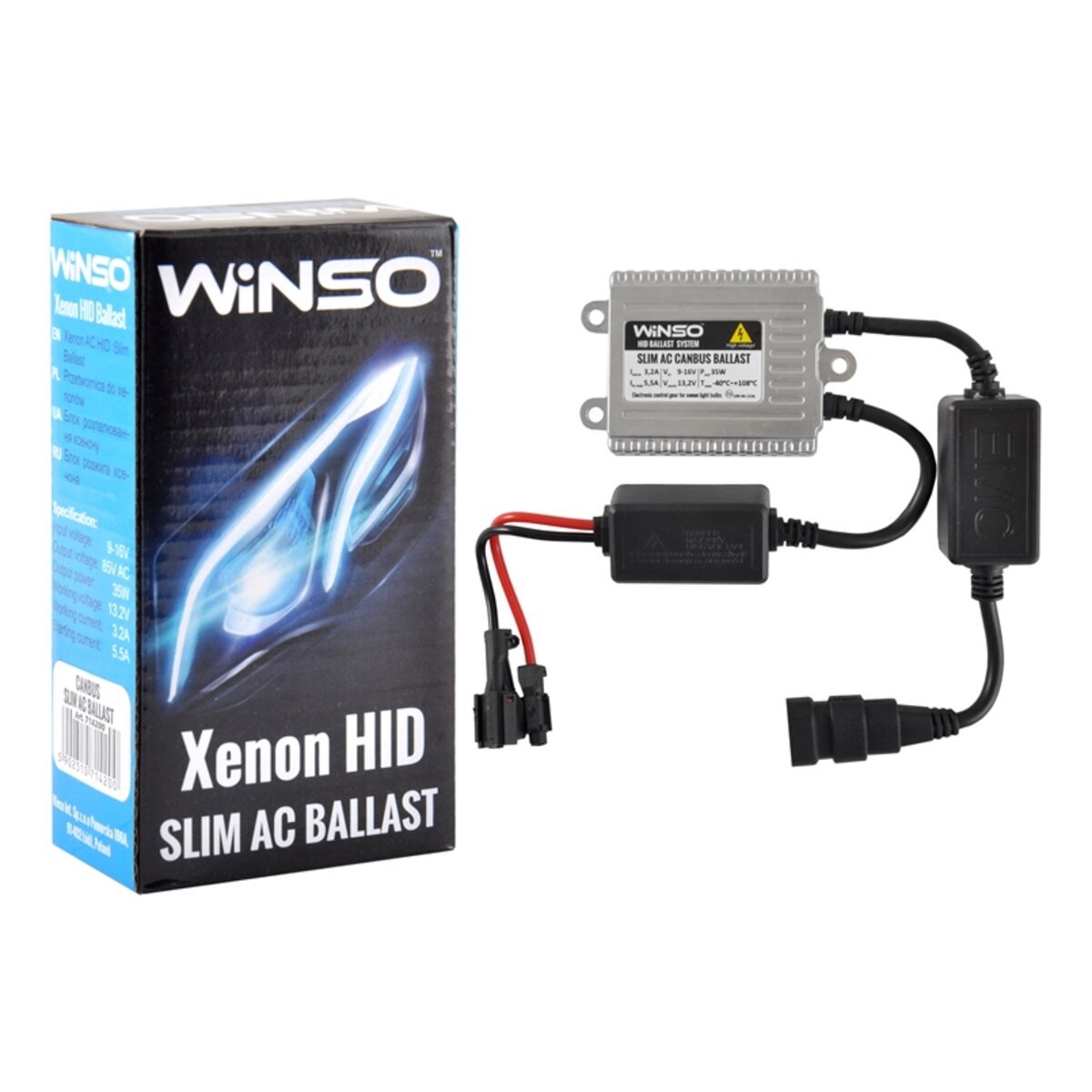 Блоки розпалювання Winso Slim AC CANBUS Ballast, 12V, 35W, KET (714200) дивитися фото №1