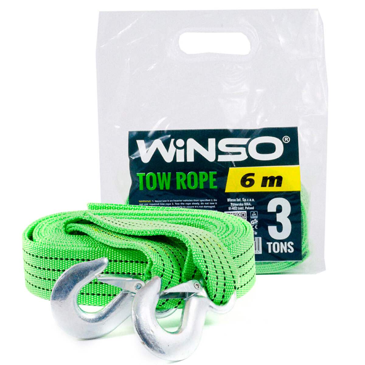 Буксирувальний трос Winso 3т, 6м (133600) дивитися фото №1