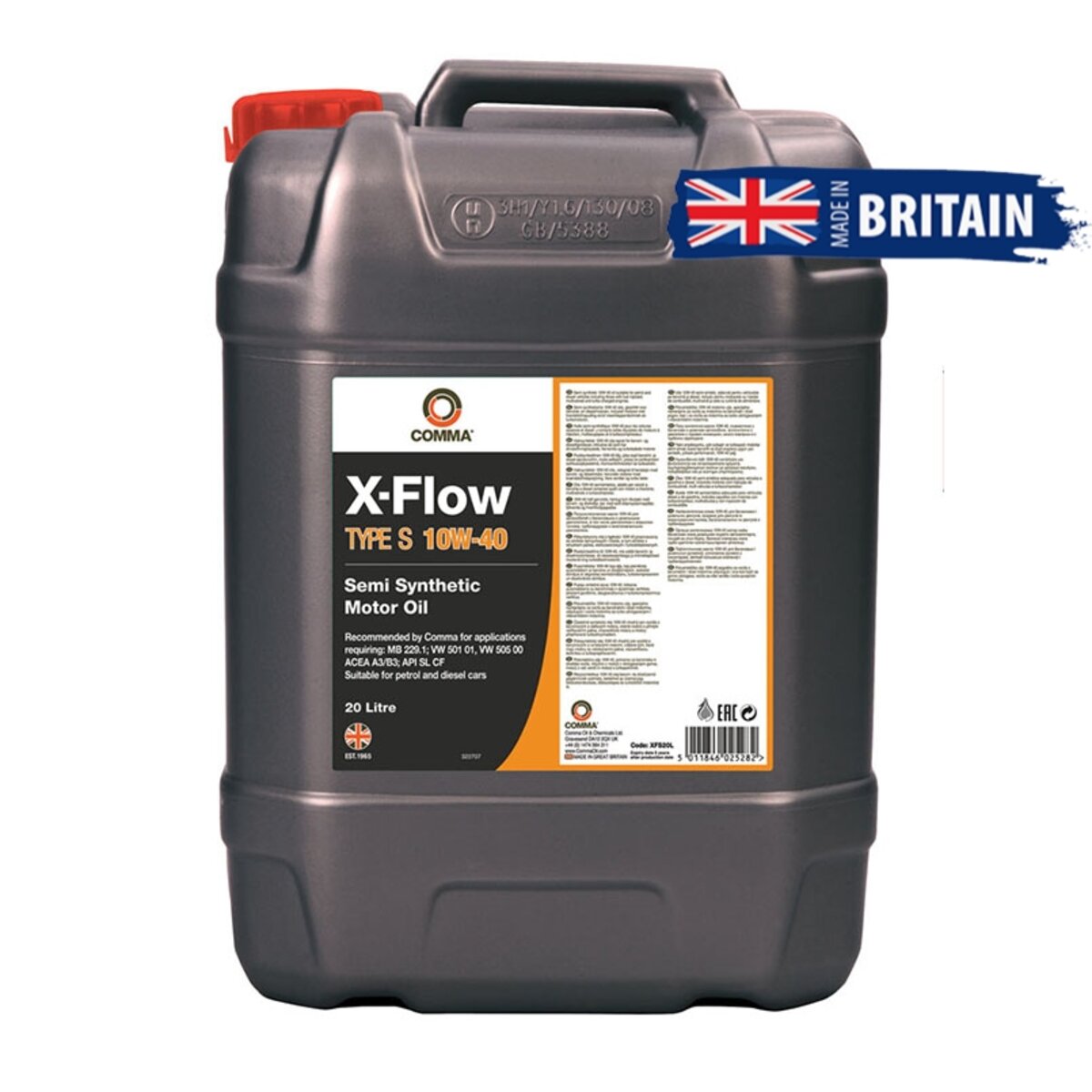 Моторне масло Comma X-FLOW TYPE S 10W-40 20л (XFS20L) дивитися фото №1