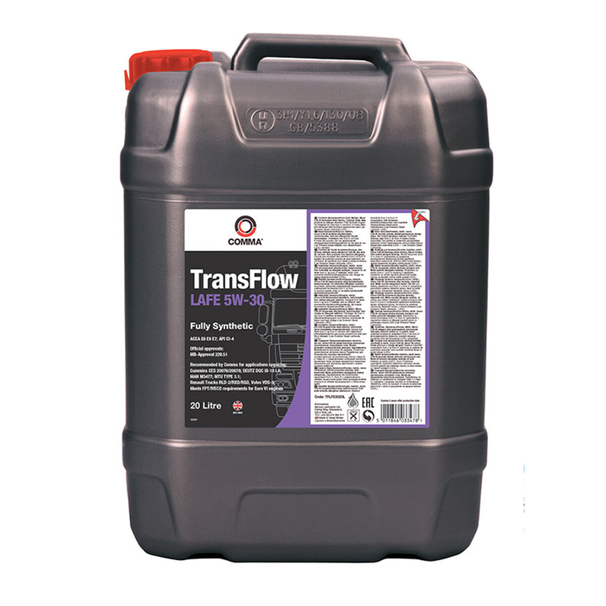 Моторне масло Comma TRANSFLOW LAFE 5W-30 20л (TFLF53020L) дивитися фото №1