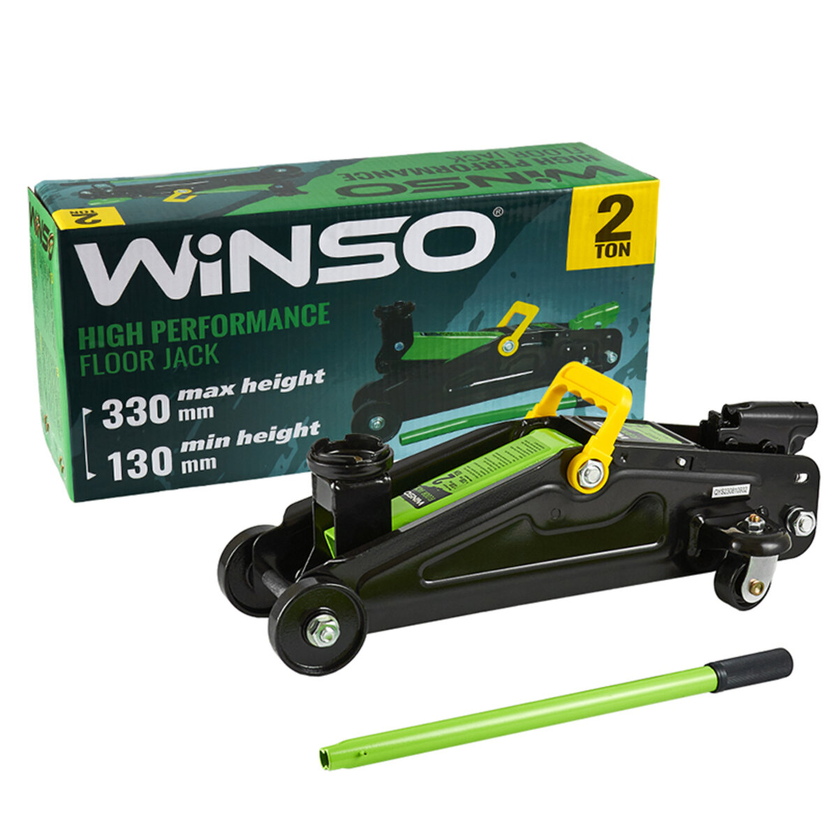 Домкрат гідравлічний підкатний Winso 2т 130-330мм картон 7кг (171700) дивитися фото №1