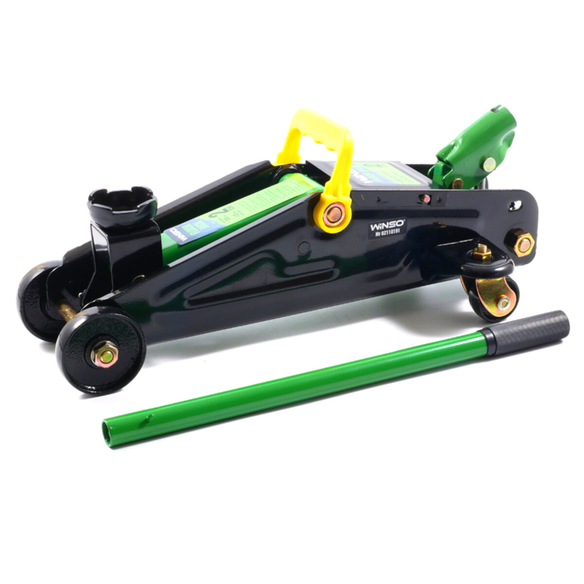 Домкрат гідравлічний, підкатний, 2т, 6.3 кг, висота 125-305мм, картонна упаковка (171650) дивитися фото №3