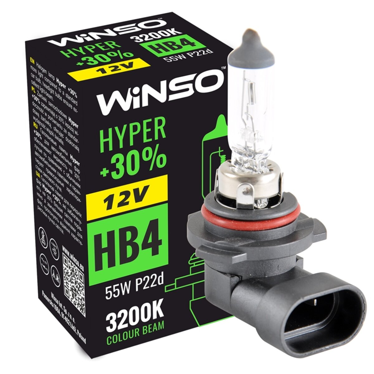 Галогенова лампа Winso HB4 12V 55W P22d HYPER +30% (712600) дивитися фото №1