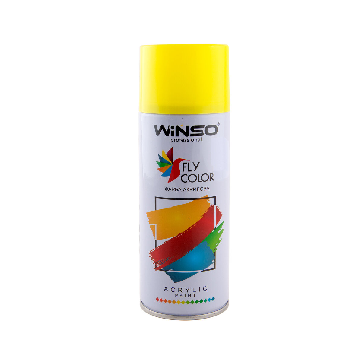 Фарба акрилова Winso Spray 450мл жовтий (TRAFFIC YELLOW/RAL1023) (880170) дивитися фото №1