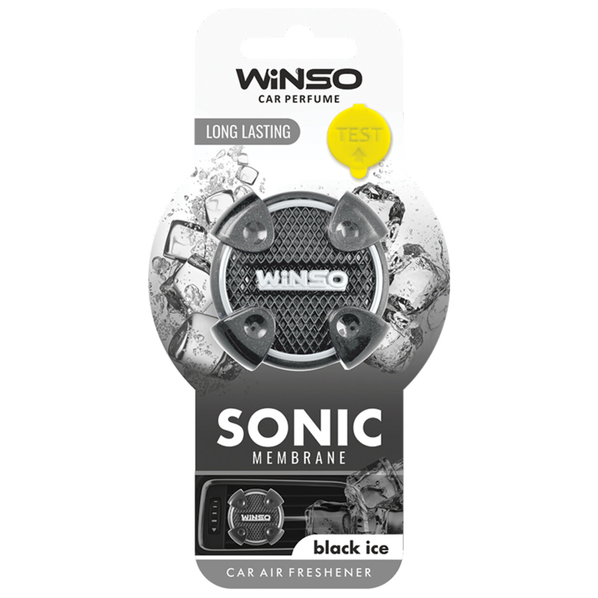 Освіжувач повітря Winso Sonic, мембранний на дефлектор - Black Ice (531120) дивитися фото №1